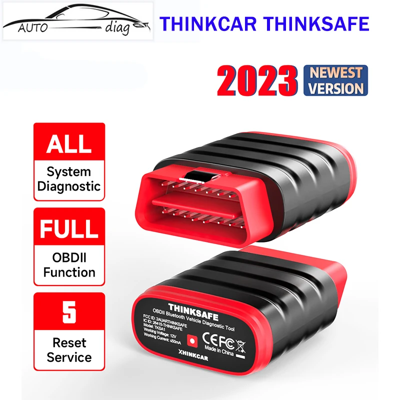 

Thinkcar Thinksafe OBD2 Bluetooth Scanner Code Reader Car All System Scan 5 Reset OBD 2 Auto Diagnostic Tools PK Thinkdiag