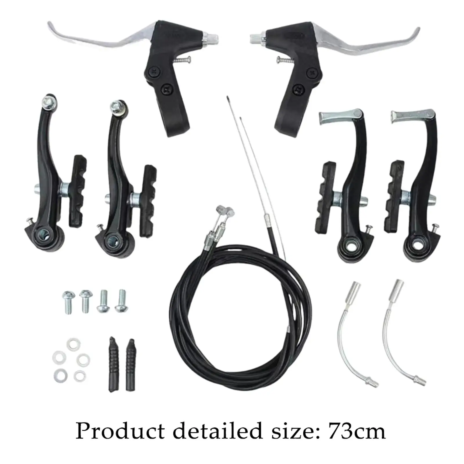 Bicycle V Brake Parts Brake Caliper Front and Rear Brake Cable Replacement Part for Mountain Bike