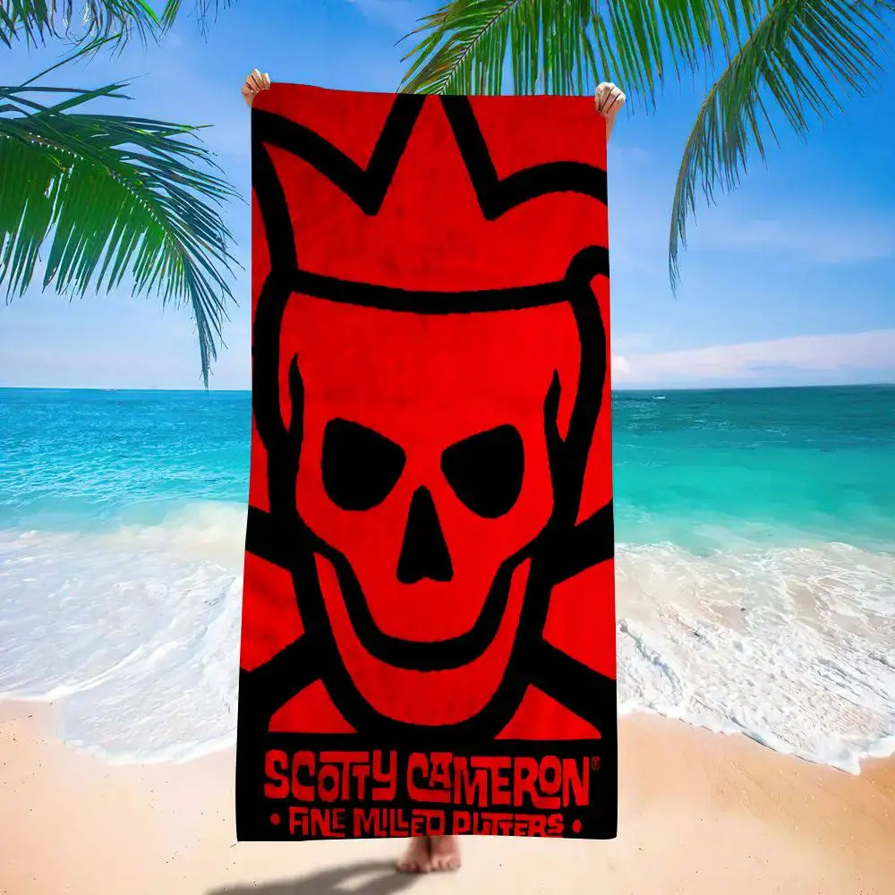 Golf S-scotty C-camerons Anime Anime Beach Swimming Towel Soft Absorbent Washcloth Children's Gifts For Kids Travel Camping Gym