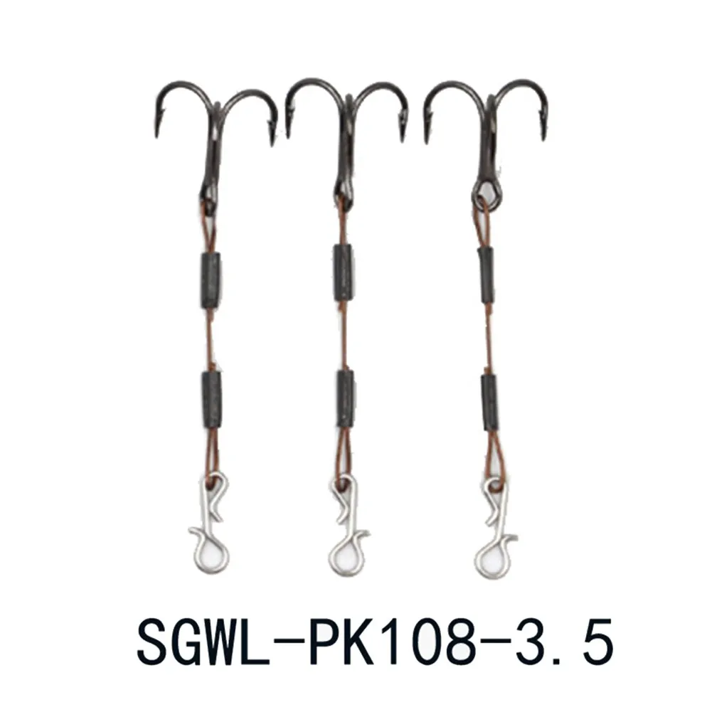 Lure Fishing Hook Metal Pike Perch Predator Sharp Stainless Steel Tackle