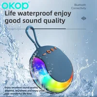 OKOPwirelessAltavoz Bluetooth portátilAltavoz Bluetooth para acampar Altavoz para caminar Reproductor de música estéreo inalámbrico TF USB Altavoces LED - Imagen 3