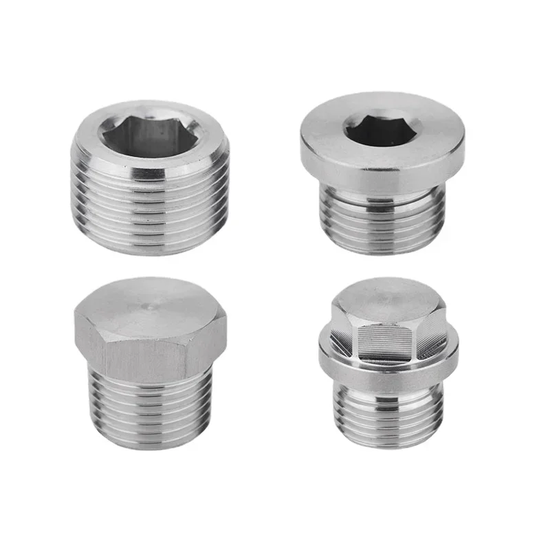 1/8"1/4"3/8"1/2"3/4"1"-1-1/2"BSPNPTMaleCountersunkFlangeHexSquareEndPlugCap304StainlessSteelPipeFitting-AliExpress13