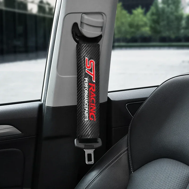 Protector Cinturón Ford Juego De Fundas Para Cinturones De Asiento Ford Racing - Look De Fibra De Carbono, Con Logo Bordado, Estilo Deportivo Bufanda Final Champions