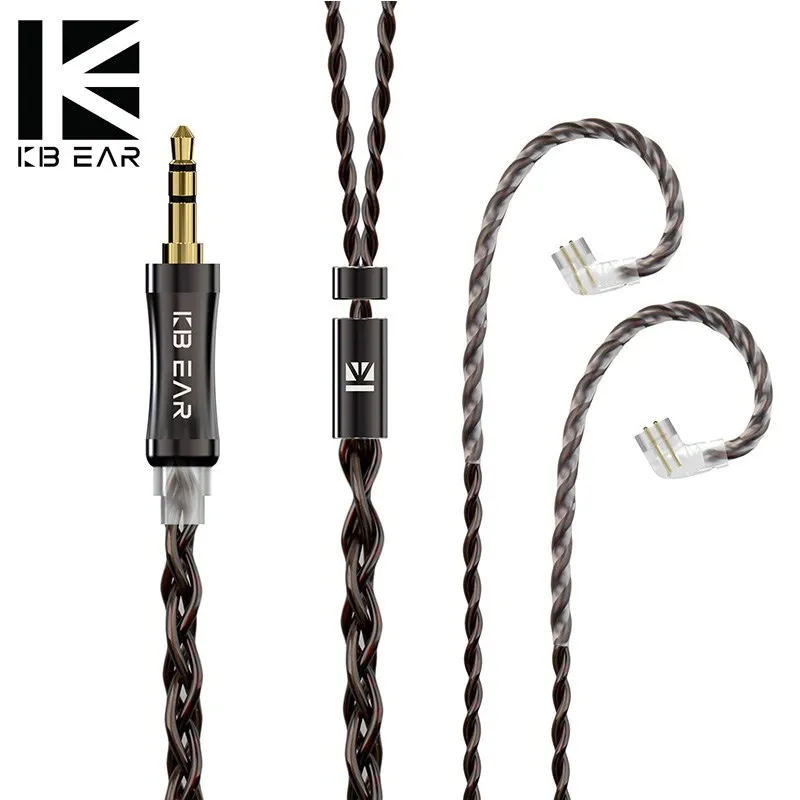 

KBEAR ST7 4N бескислородный медный обновленный Балансирующий кабель MMCX/2Pin/QDC разъем 3,5 мм/2,5 мм/4,4 мм штекер для наушников шнур