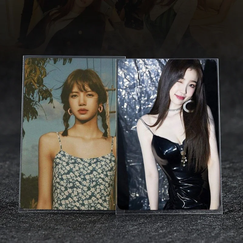 50pcs Ultra Clear Korea Kpop Card Sleeves Acid Free Cpp Card Cover 3inch Photocard Holographic Protector Film Album Popcorn Card 6