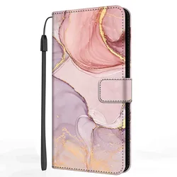 Elegant Leather Flip Wallet Case with Marble Design and Stand Feature for OPPO RX17 Neo (1)