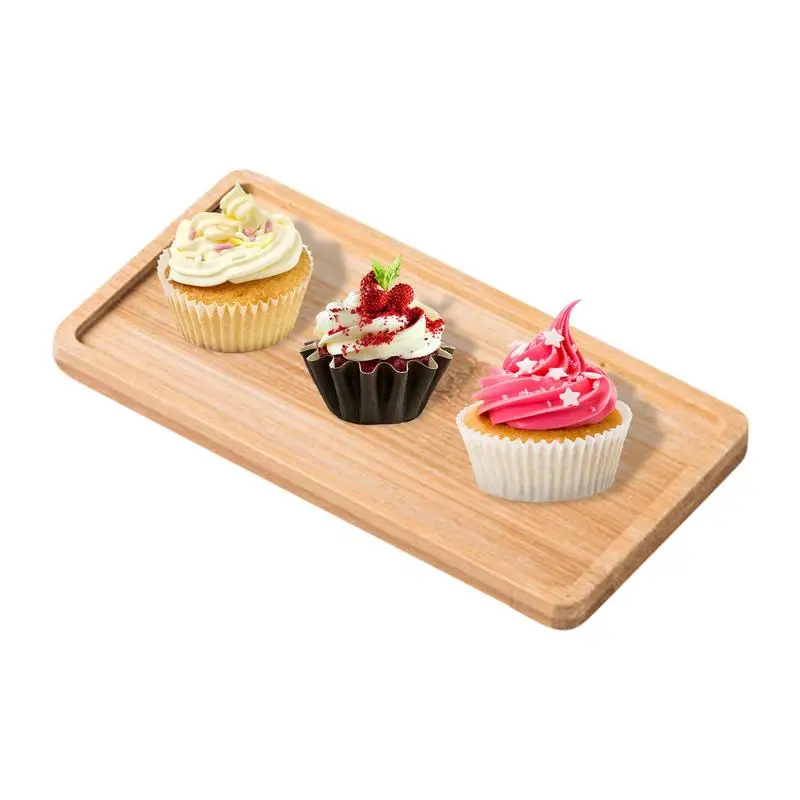 Wood Vanity Tray Bamboo Bathroom Counter Perfume Soap Tray Bathroom Kitchen Home Decor Soap Dispenser
