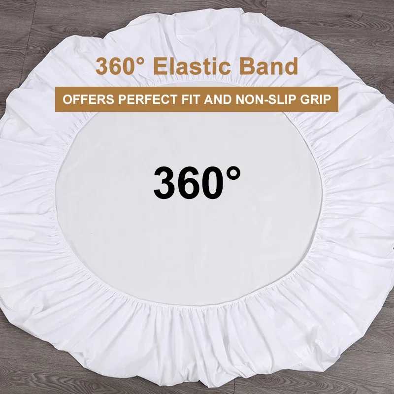 Waterproof Soft Breathable Grey Bed Fitted Sheet