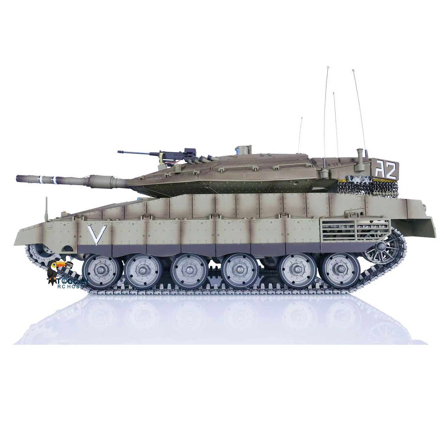 재고 있음 Heng Long 1/16 풀 메탈 섀시 RC 메르카바 전투 탱크 IDF..