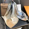 100% Silk Scarf Women Mulberry Luxury High Quality Square Fashion Print Hair Neckerchief Lady Shawl Wraps Hijab Bandana Scarves 1