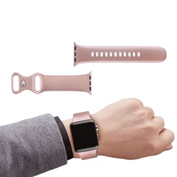 Silicone Bracelet Band for Smartwatch - Versatile and Stylish Strap Replacement (Rose Gold)