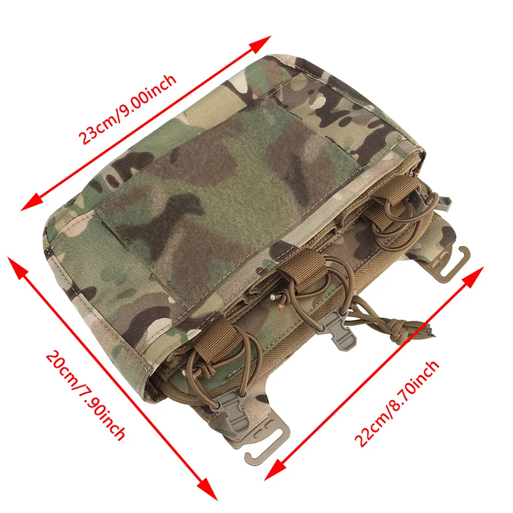 G-hook DOPE Front Flap Double Stack Abdominal Fanny Pack Triple Magazine Insert Kangroo Pouch For FCPC FCSK Plate Carrier Vest 6