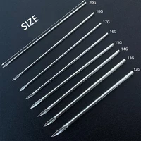 10/20/100PCS Sterile Piercing Needles Surgical Steel Body Piercing Needle Disposable 12G 14G 16G 18G 20G For Nose Lip Supply 2