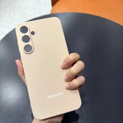 Soft Silicone Silky Touch Liquid TPU Phone Case Cover for A25 (Sand Pink)