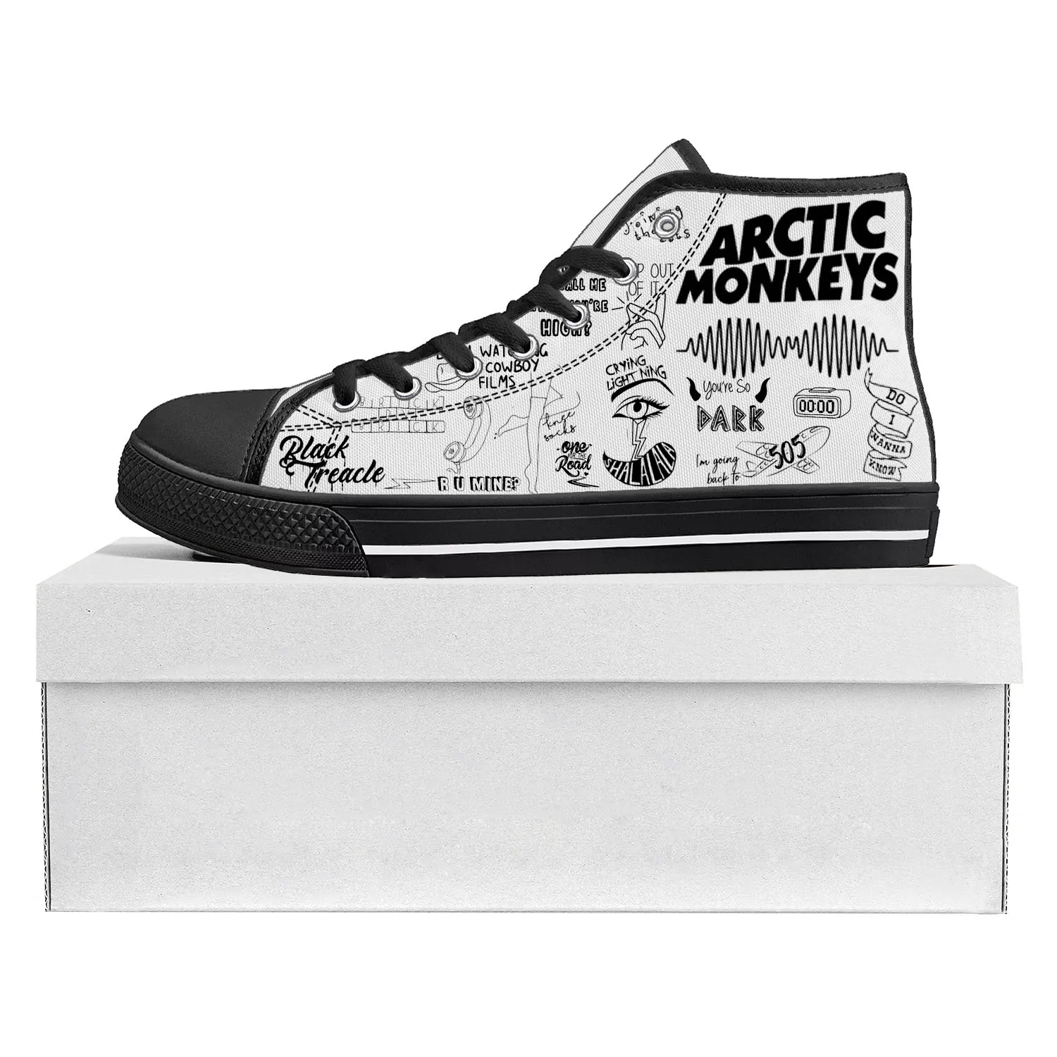 

Arctic Monkeys Rock Band Pop High Top High Quality Sneakers Mens Womens Teenager Canvas Sneaker Casual Couple Shoes Custom Shoe