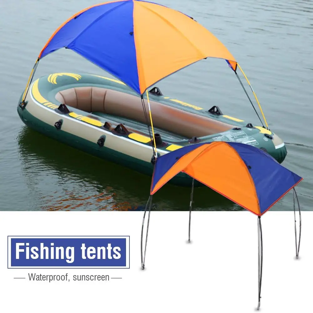 2/3/4 Persons Boat Sun Shelter Sailboat Awning Cover Fishing Canopy Tent Sun Shade Waterproof and protection4 persons