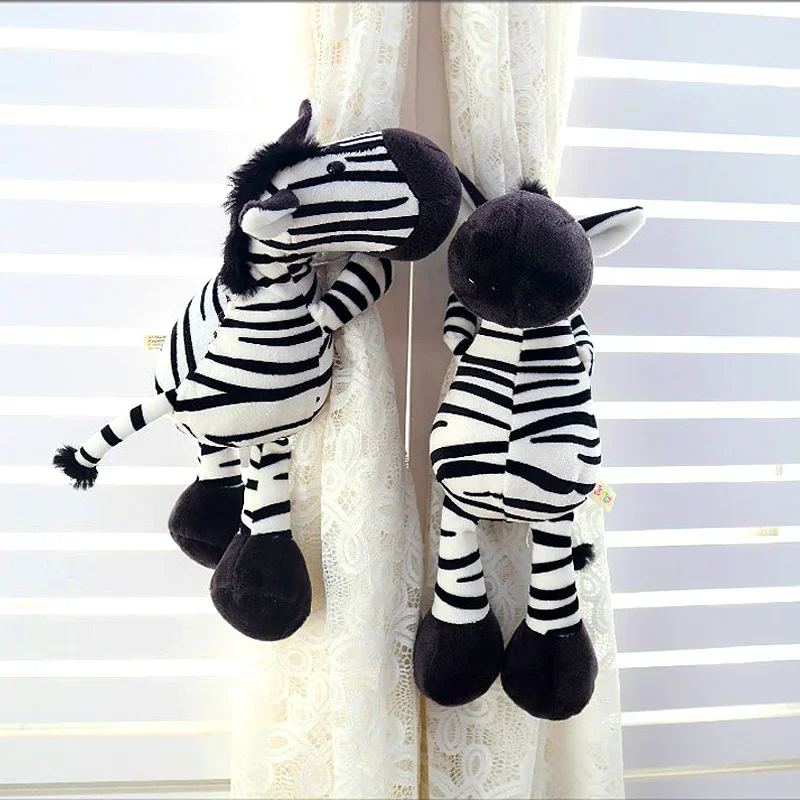 Jungle Forest Animals Curtain Tieback Holder Hooks Tie Backs Children Room Decoration Accessories Holdback Plush Curtain Straps Curtain Accessories Curtain Tiebacks