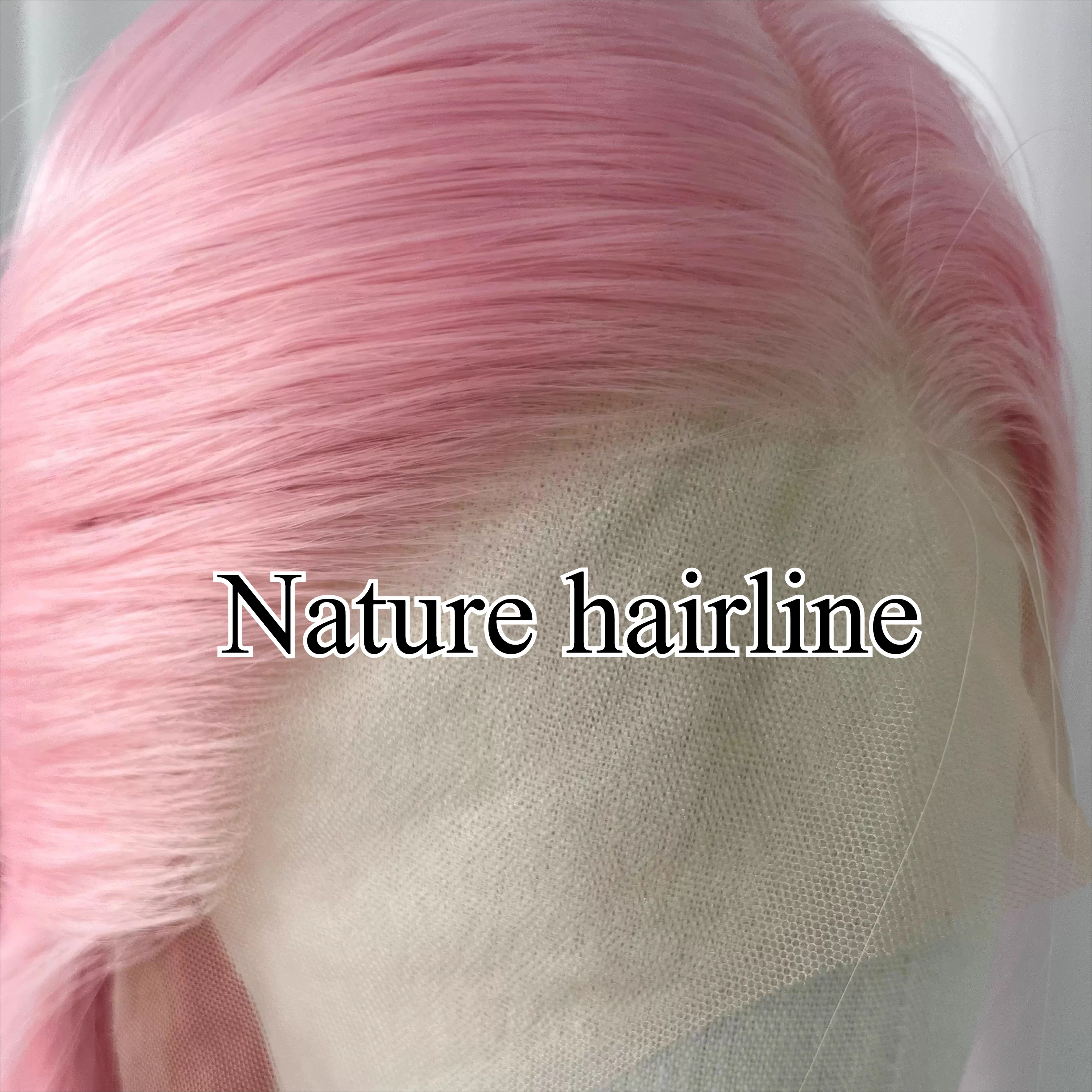 Ashely Pink Lace Wig for Women 26inch Long Straight Colored Cosplay Wig 13*4 HD Lace Nature Looking High Temperature Fibers