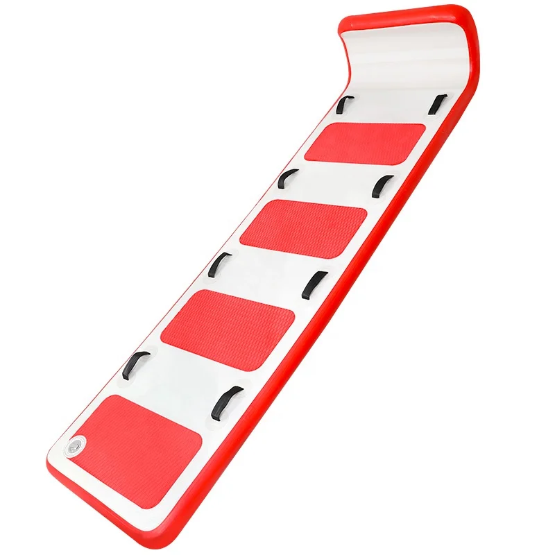Foldable Pvc Towable Snow Tube Winter Sports Inflatable Toboggan Drop Stitch Snow Sled With Handles