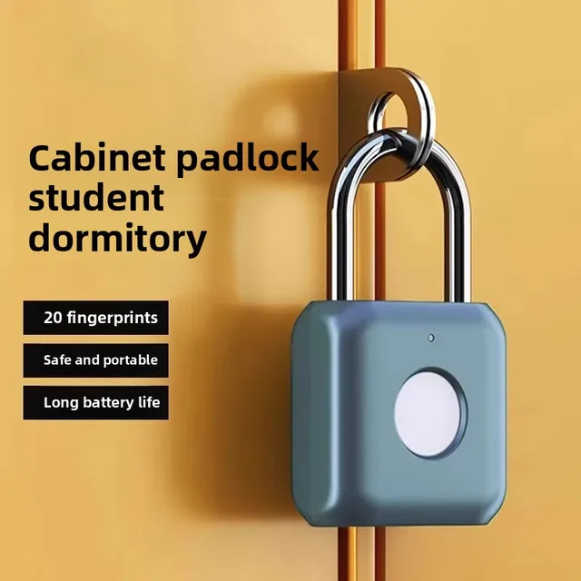 Cabinet Padlock Fingerprint Lock Student Dormitory Mini Padlock Fingerprint Identification Unlocking Smart Lock Charging 3