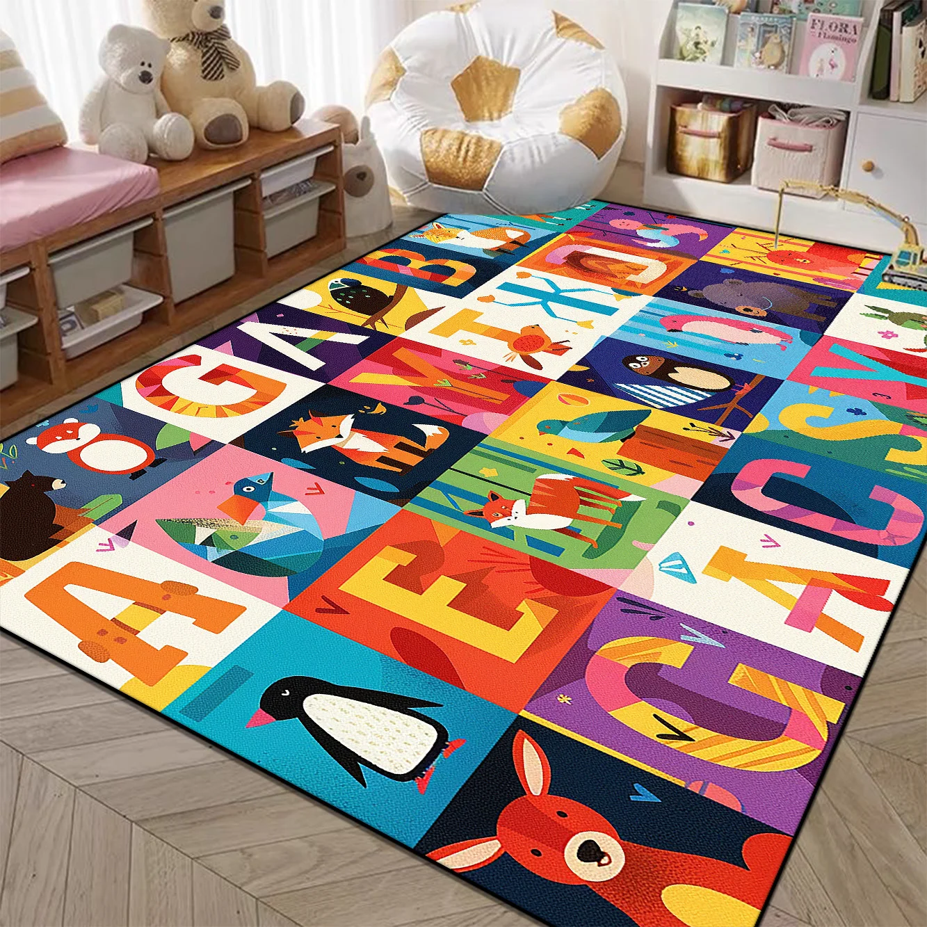 Soft Fluffy Children's Room Carpet Baby Early Childhood Education Crawl Non-slip Floor Mat Washable Kid Bedroom Decor Rugs Ковер 3