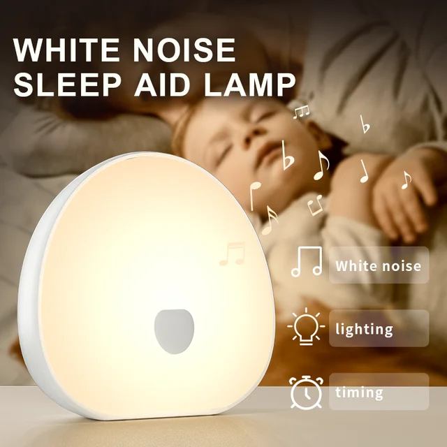 RGB Sleep White Noise Machine with Soothing Sound Touchable Rechargeable LED Night Light Relaxing Audio & Sleep Lamp for Baby 1