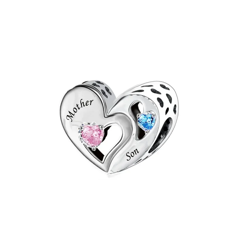 FC Jewelry Fit Original Pan Charms Bracelet 925 Silver Mother Daughter Brother Sister Puzzle Bead For Making Women Berloque DIY 6