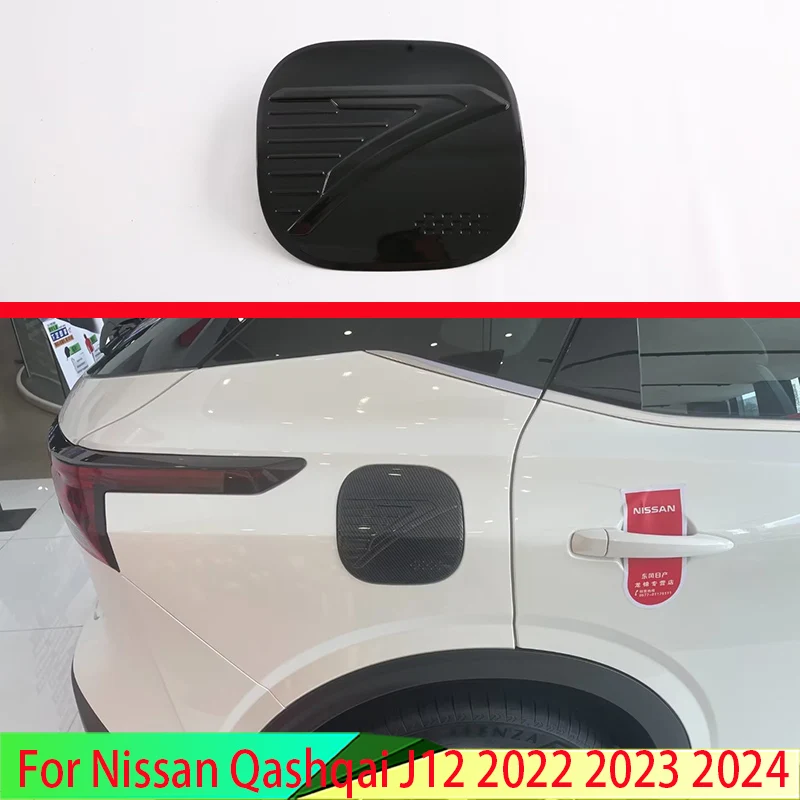 

For Nissan Qashqai J12 2022 2023 2024 Car Accessories Piano Black Fuel Tank Cap Cover Car Styling Trim Oil Cap Protective