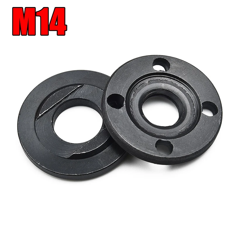M14 Thread Replacement Angle Grinder Inner Outer Flange Nut Set Tool Circular Saw Blade Cutting Discs Electric Angle Grinders m14 angle grinder flange spanner metal lock nut thread replace for angle grinder inner outer flange nut set tool and wrench