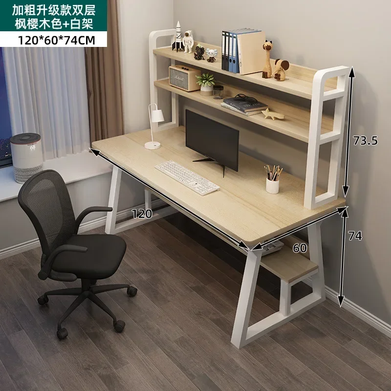 

SH 2023 Year Aoliviya Official New Computer Desktop Table Home Bedroom Simple Modern Desk Bookshelf Integrated Creative Student