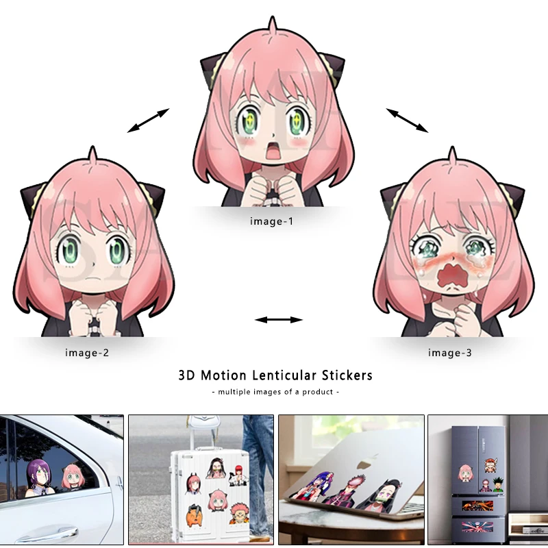 Anya Spy X Family Anime Wallpaper 3D Lenticular Print Poster Customize 3D  Lenticular Flip Picture Wall Sticker Home Decor Gifts