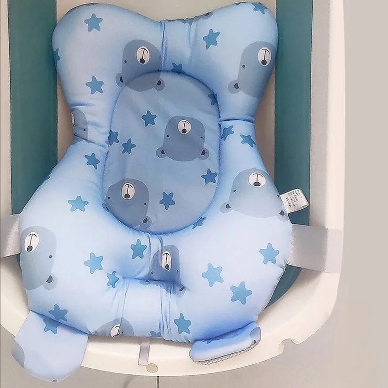 Baby Bear Shower Lying Down Stand Newborn Baby Bath Net Bathtub Sponge Suspended Bath Pad Universal Soft Pillow Care Accessories