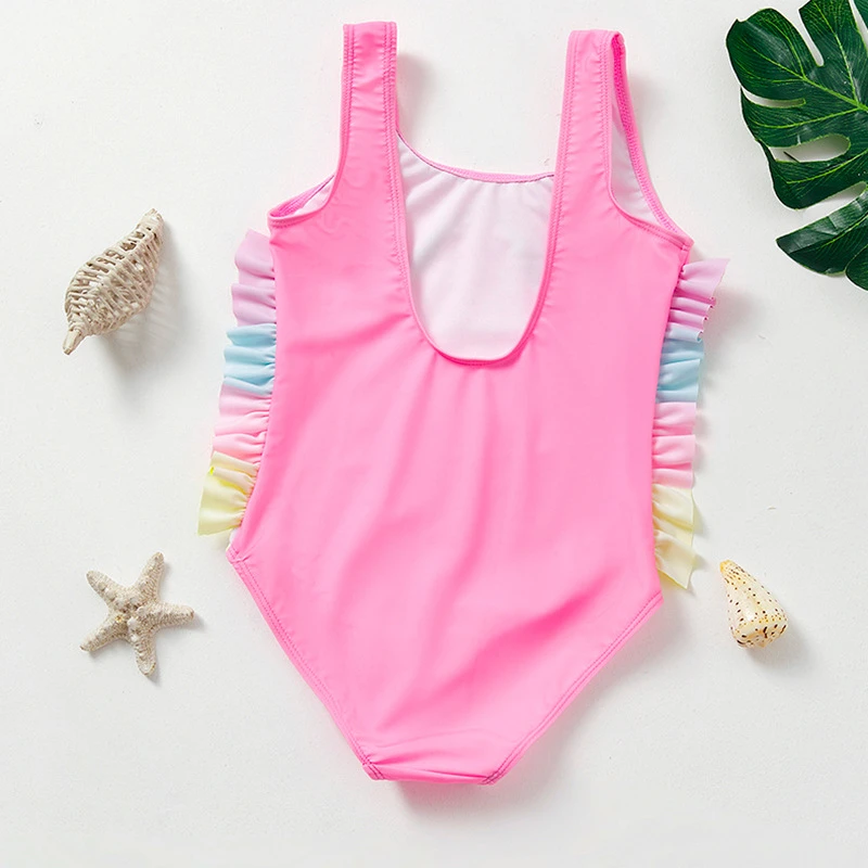 Girls Unicorn Swimsuit One-Piece Summer Backless Bathing Suits unicorn swimsuit