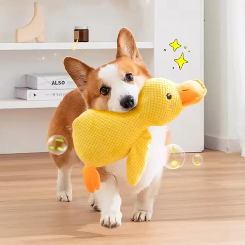Giocattolo per cani Stomping Duck Morso Resistente Rettifica Pulizia dei denti Cane di grandi dimensioni Intrattenimento interattivo Cucciolo Noia Giocattolo di peluche per animali domestici - immagine 5
