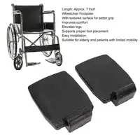Adjustable 2pcs Wheelchair Footplate Plastic Wheelchair Footrest Pedal Replacement Accessory 1
