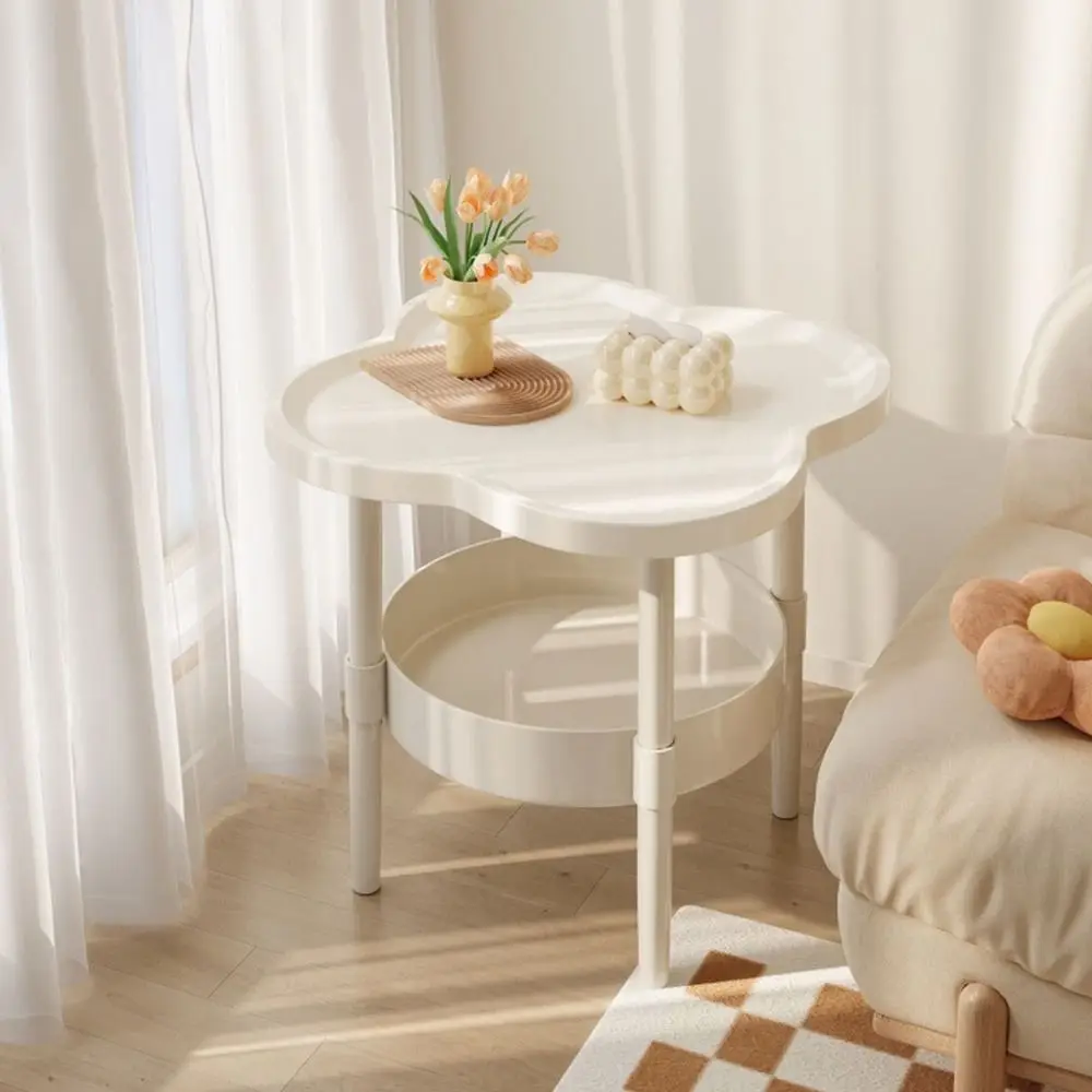 Tavolino Laterale Trendy 40x40CM in Plastica con Vano Portaoggetti - immagine 3
