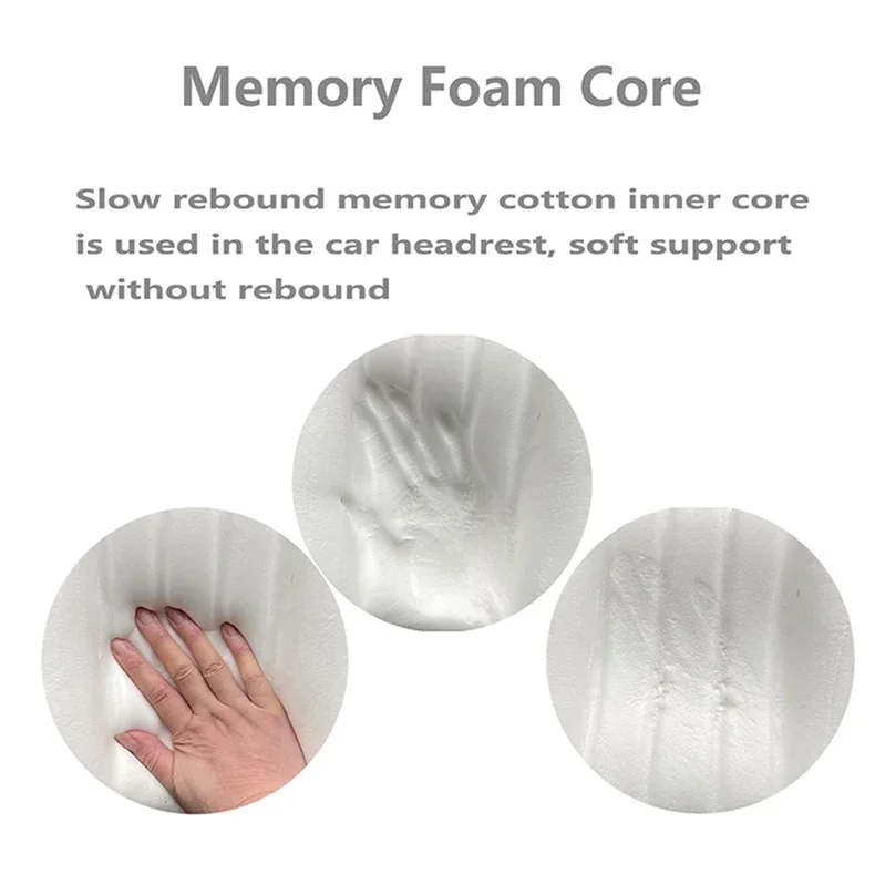 Car Pillow Car Headrest Car Neck Pillow 1pcs Car seat pillow simple car headrest fleece fabric neck pillow memory foam Rest headrest waist support pad car supplies
