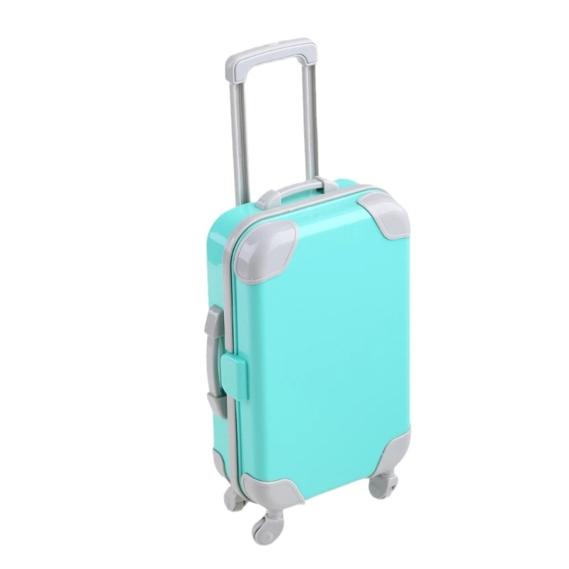 Mini Trolley False Eyelashes Packaging Box Simulation Luggage Storage Box Dolls Travel Suitcase Packing Case