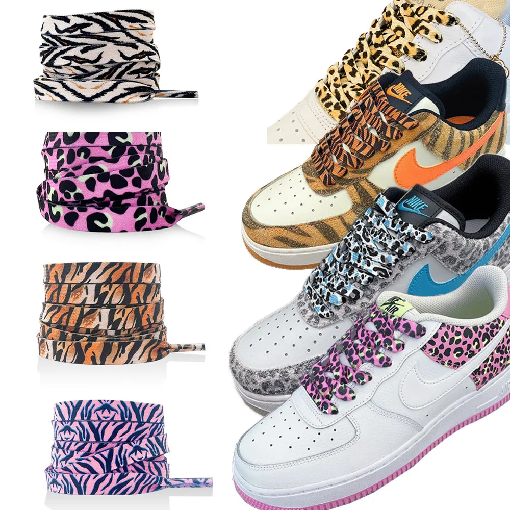 

Animal Pattern Printing Shoelaces Women Men Tiger Leopard Laces Trend Personality Sport Casual High-top Flat Canvas Shoes Laces