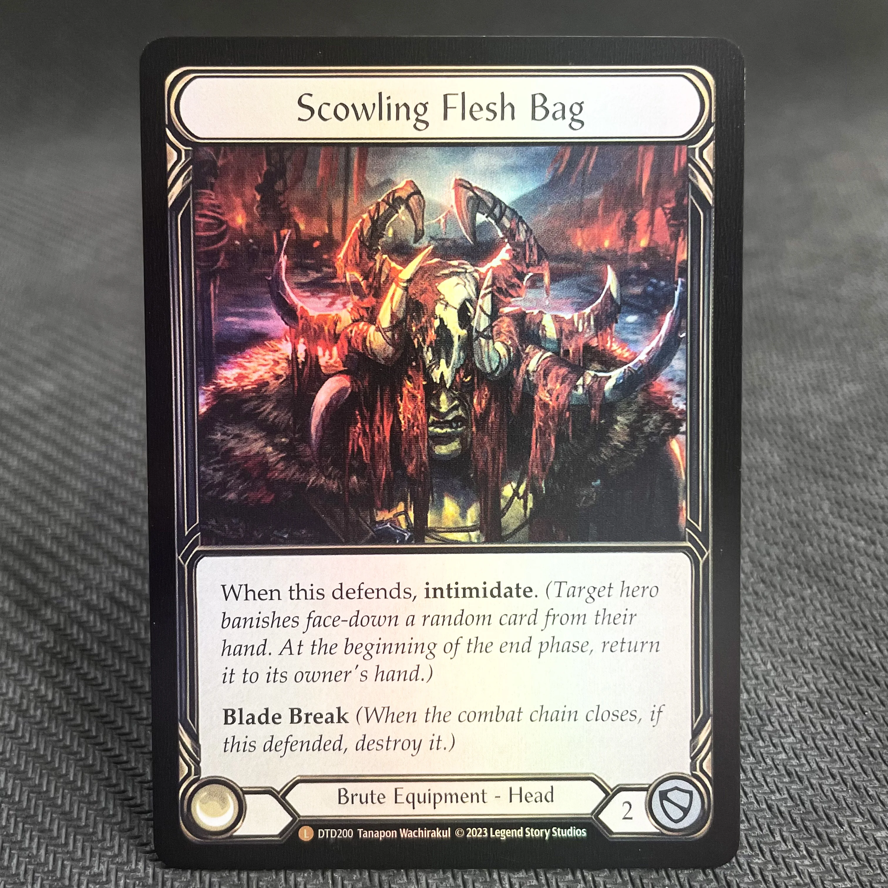 PROXY FOIL FAB Cards Dyadic Carapace Scowling Flesh Bag For