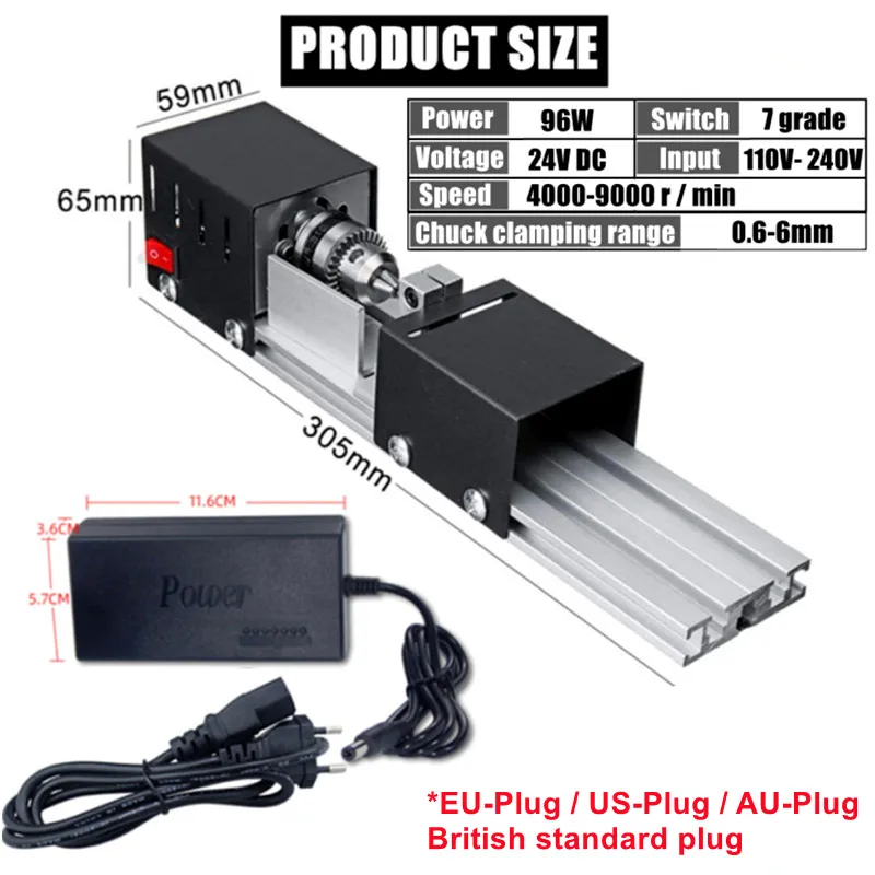 Tornio Per Perline In Legno - Macchina Miniatura Per Lavorazione Fai-Da-Te - Foto 4