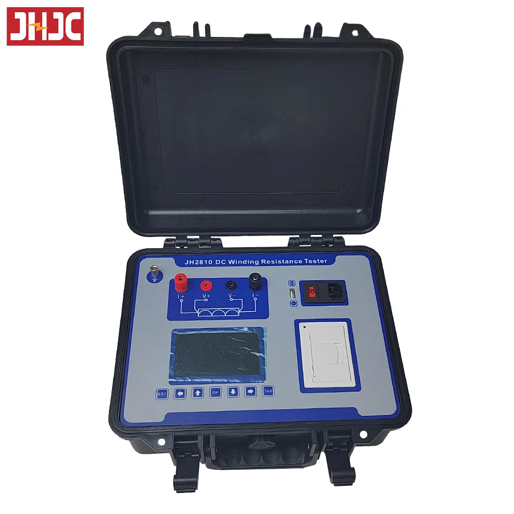 

JH2810 10A Digital Transformer Test Equipment Winding DC Resistance Meter DC Resistance Tester 0-20KΩ 200W Transformer Tester