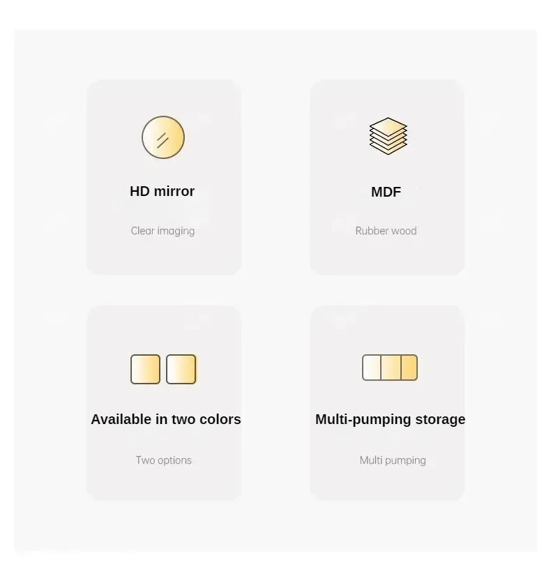 Description Picture 4 of itemNew Internet Celebrity Cream Dresser Modern Simple Multifunctional Dresser Storage Including Dressing Stool Household Items