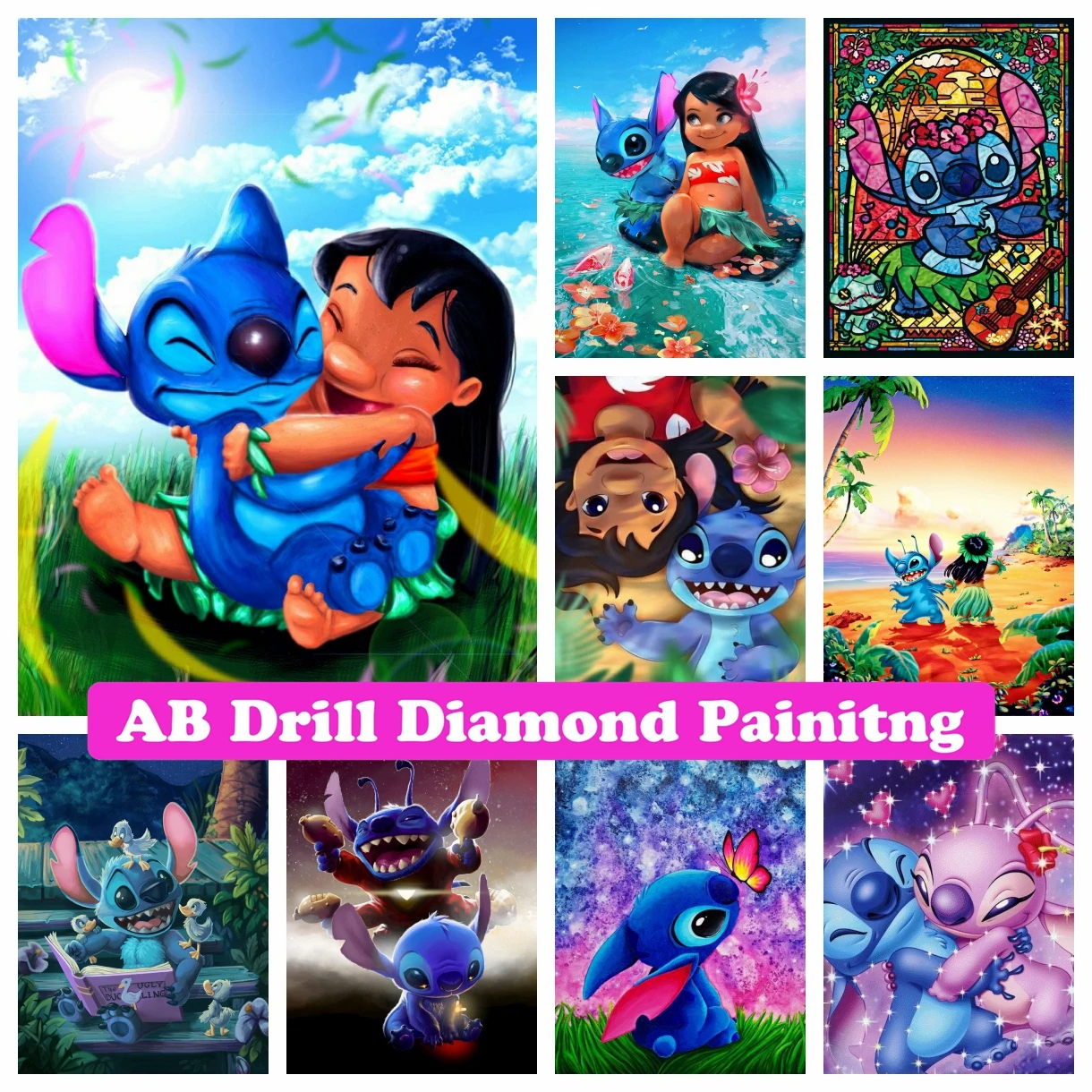 DIY Disney Diamond Painting Stitch AB Drill Diamond Embroidery
