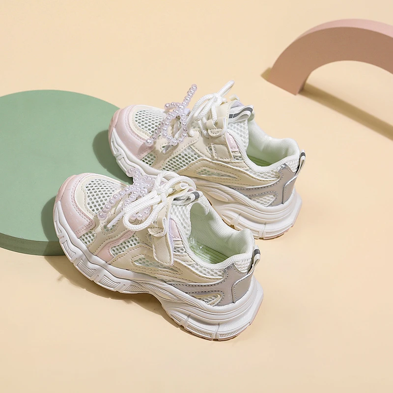 Girls Mesh Sneakers Autumn Walking Shoes