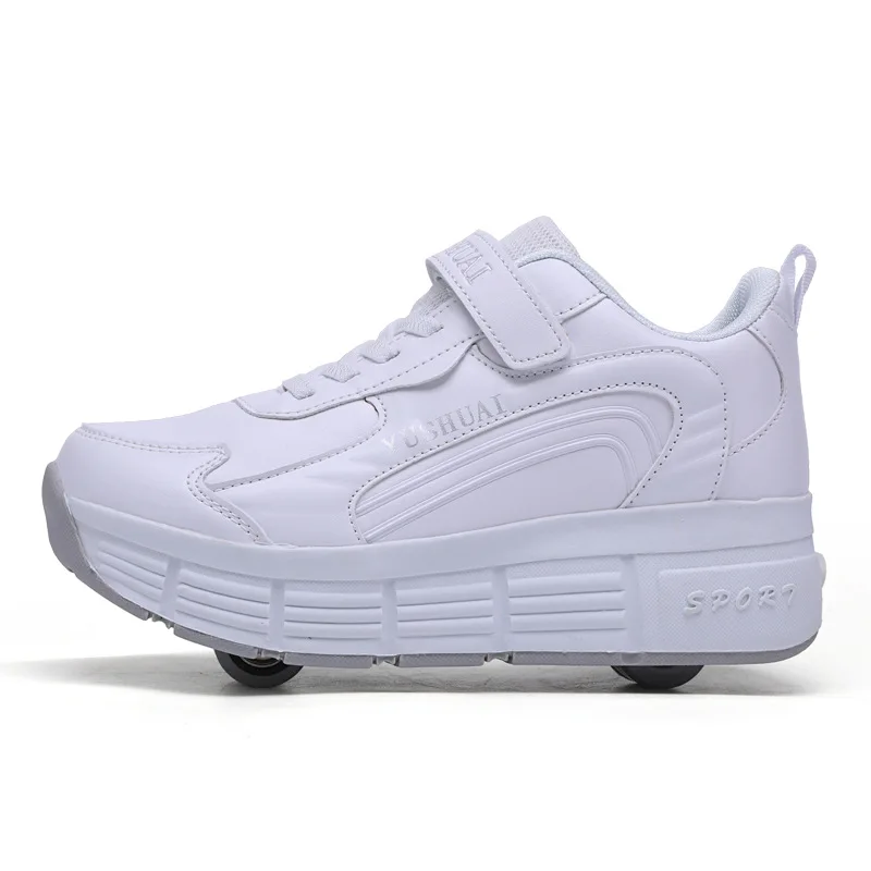 Roller Skates Kids Roller Sneaker Outdoor Indoor Skating Shoes Detachable Kids Skates Breathable Blade Boy Flying Shoes Gear 32