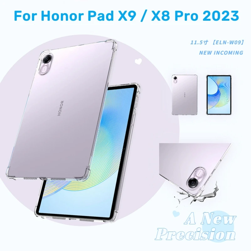 Custodia In Gel Di Silicone Ultrasottile E Trasparente Per Honor Pad X9 11.5 Pollici (2023)