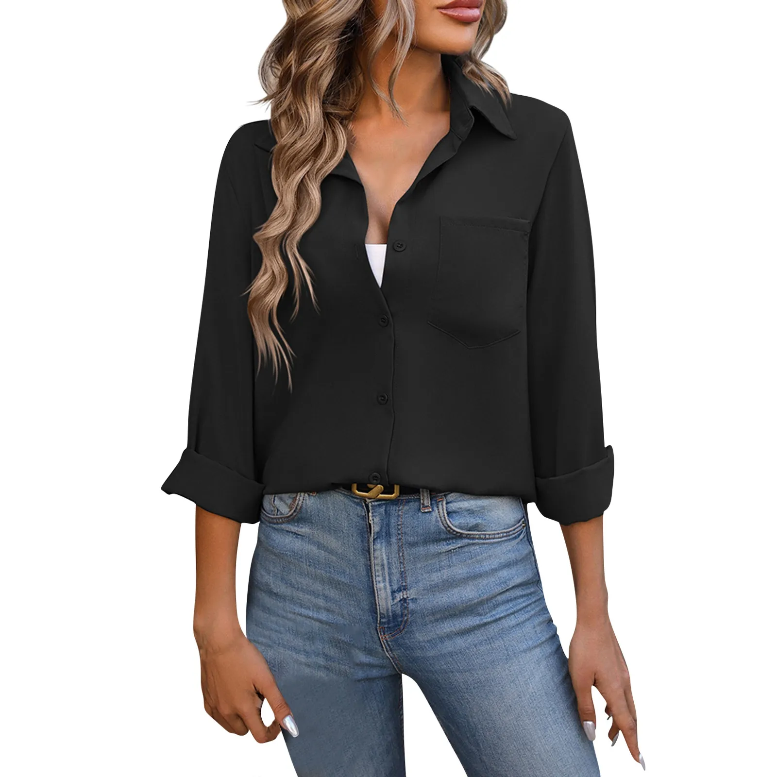 

Spring Fashion Button Up Shirt Vintage Blouse Women Solid Lady Long Sleeves Blouse Female Loose Streetwear Shirts Design Tops