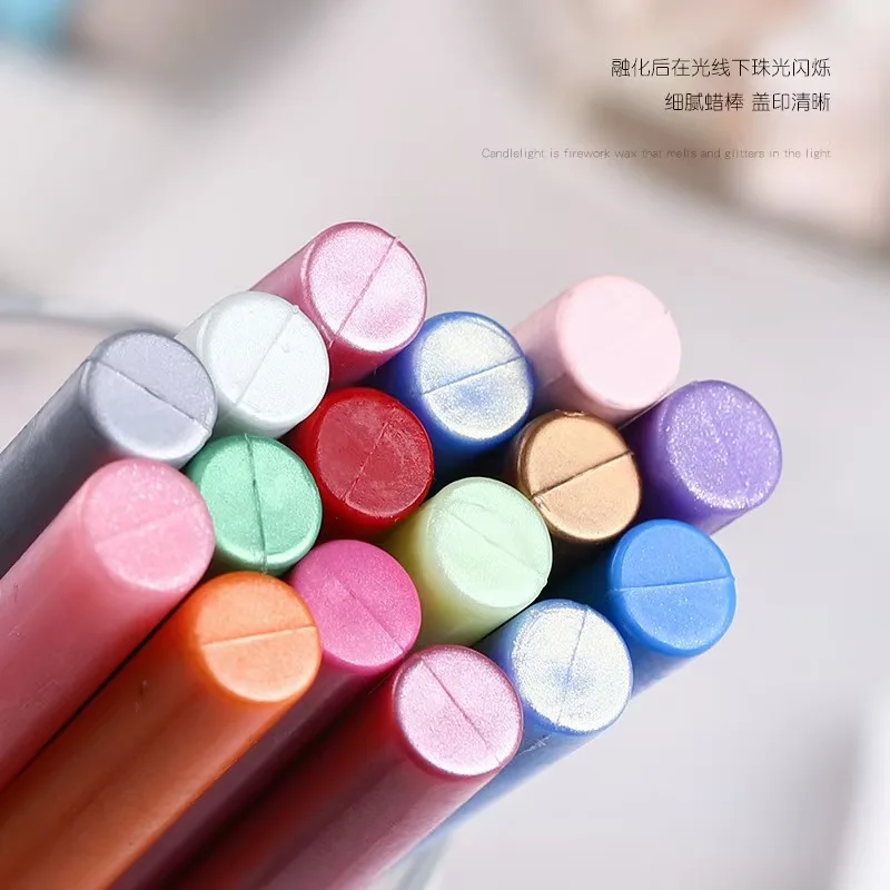 10pcs/box Sealing Wax Sticks For Glue Gun Wax Seal Stamp Making Mailable ,Perfect for Wedding Invitation Card Wine Wrapping