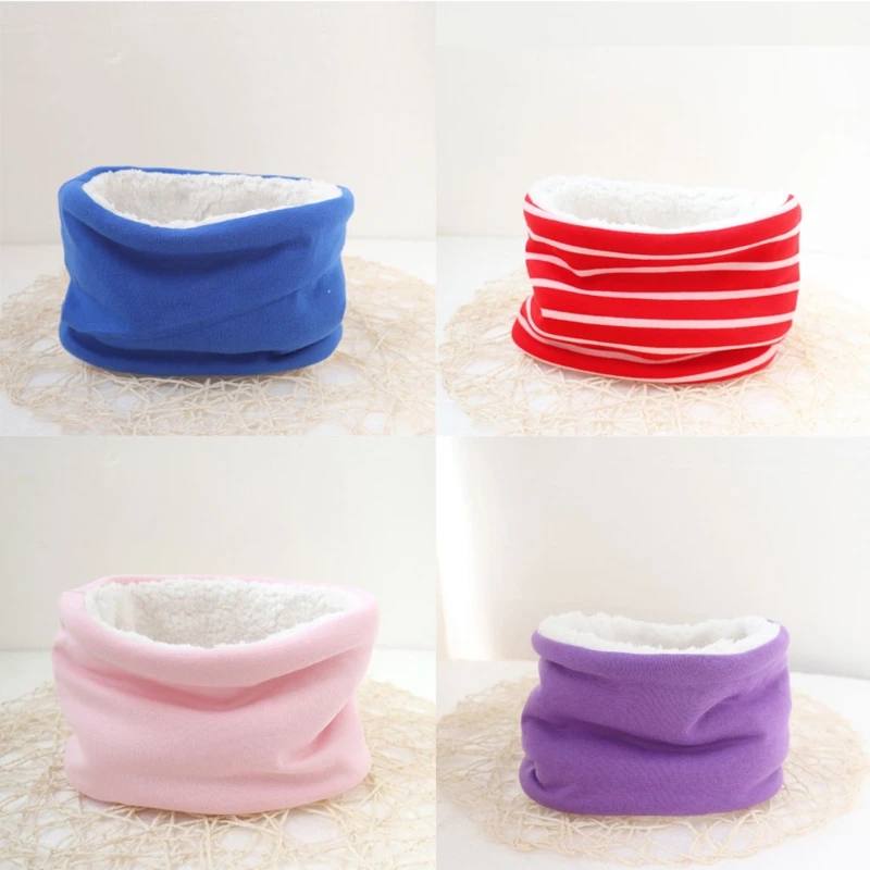 Autumn Winter Baby Scarf Solid Color Plush Scarves Neckerchief Children Thick Warm Neck Collar for Boys Girls baby scarf